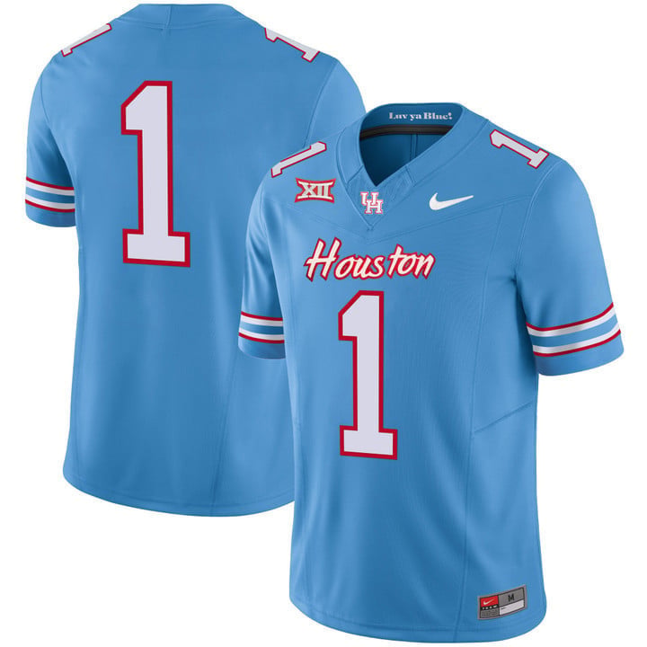 Men's Houston Cougars 2023 Oilers Inspired Vapor Jersey - All Stitched