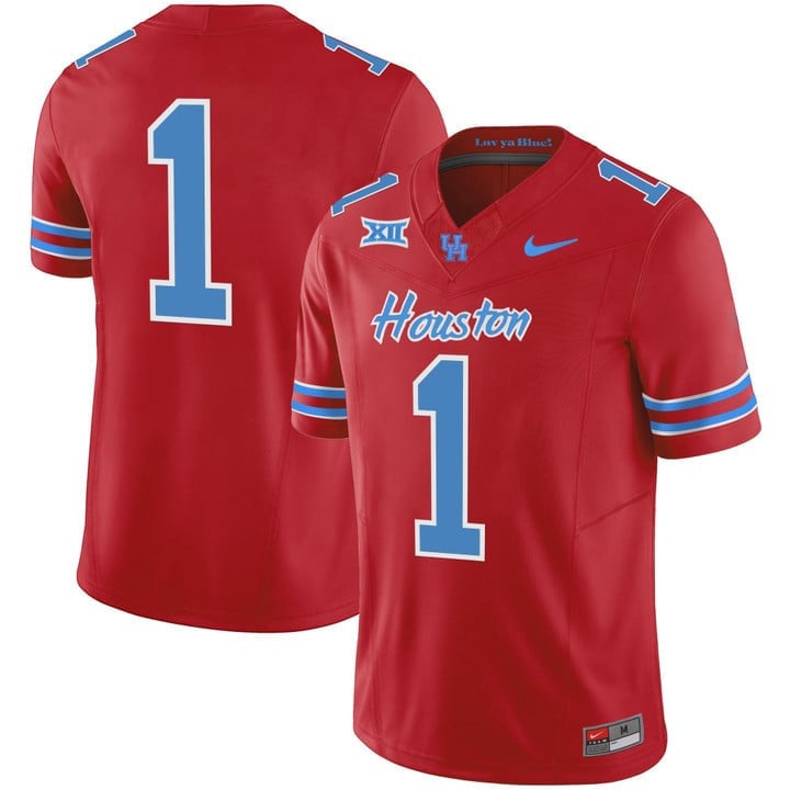Men's Houston Cougars 2023 Oilers Inspired Vapor Jersey - All Stitched