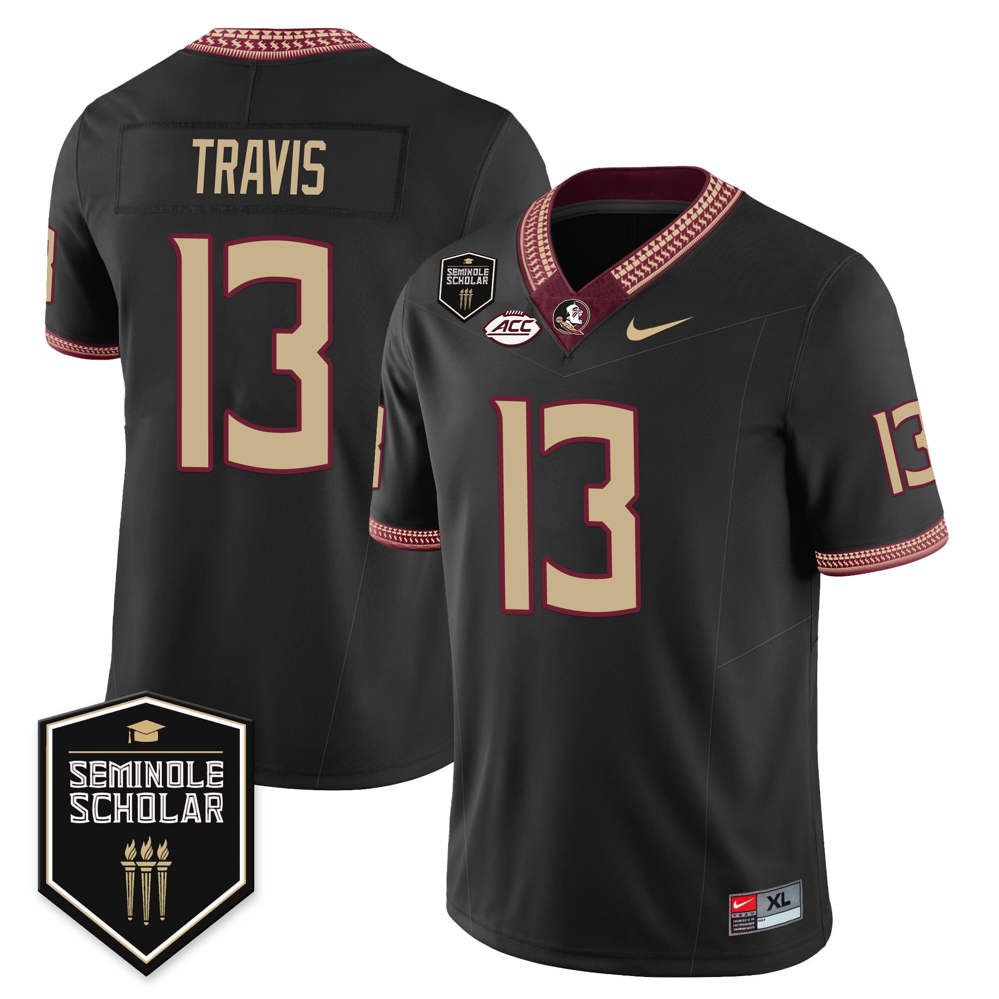 Men’s Florida State Seminoles Football Vapor Jersey – All Stitched