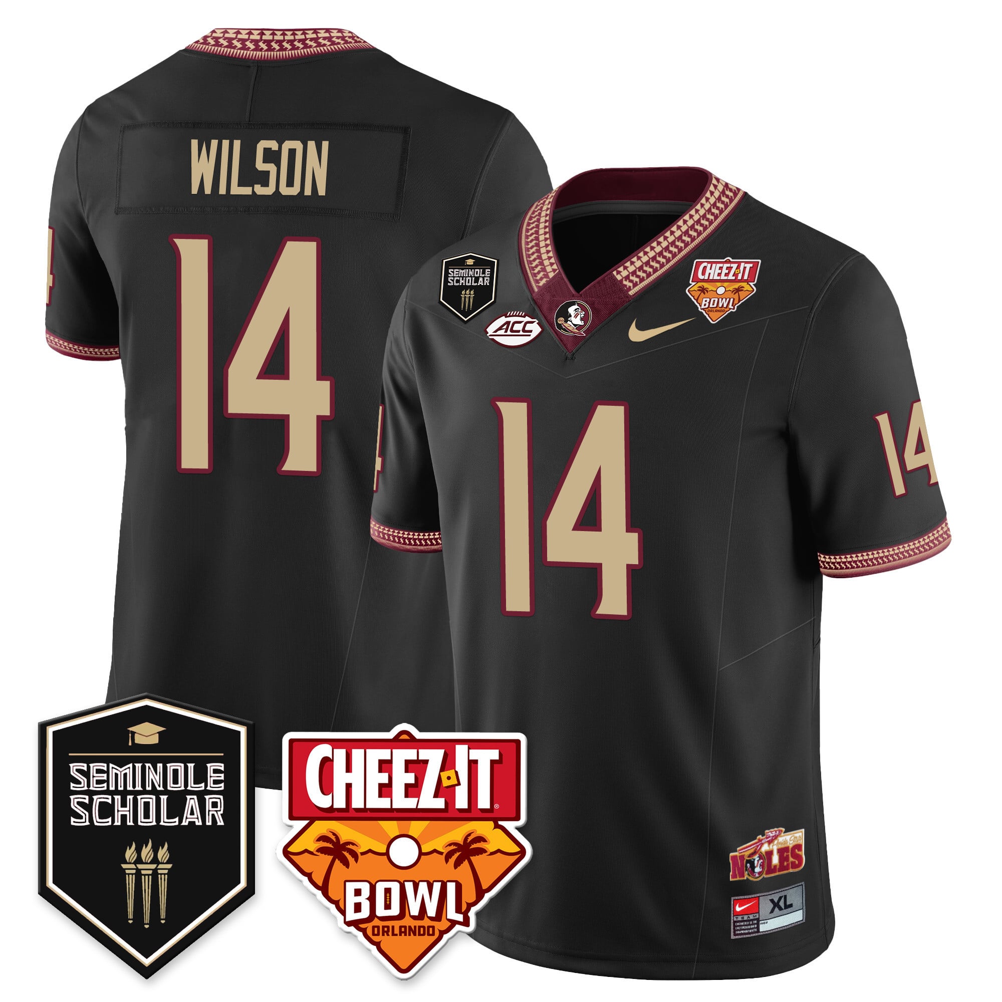 Men’s Florida State Seminoles Football Vapor Jersey – All Stitched