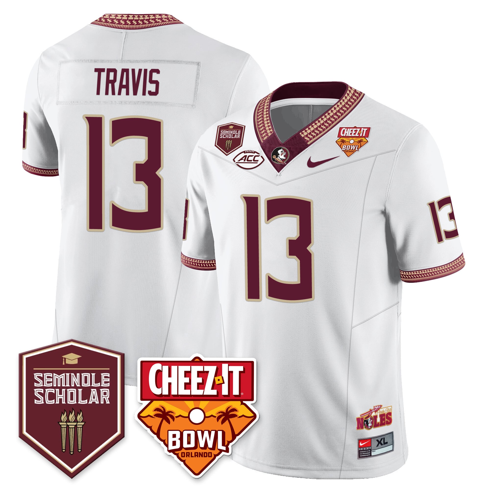 Men’s Florida State Seminoles Football Vapor Jersey – All Stitched