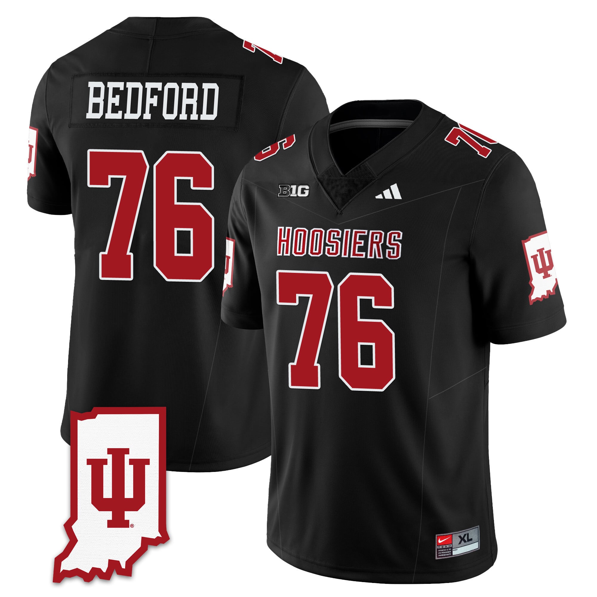 Men's Indiana Hoosiers Football Jersey All Stitched - Indiana Map