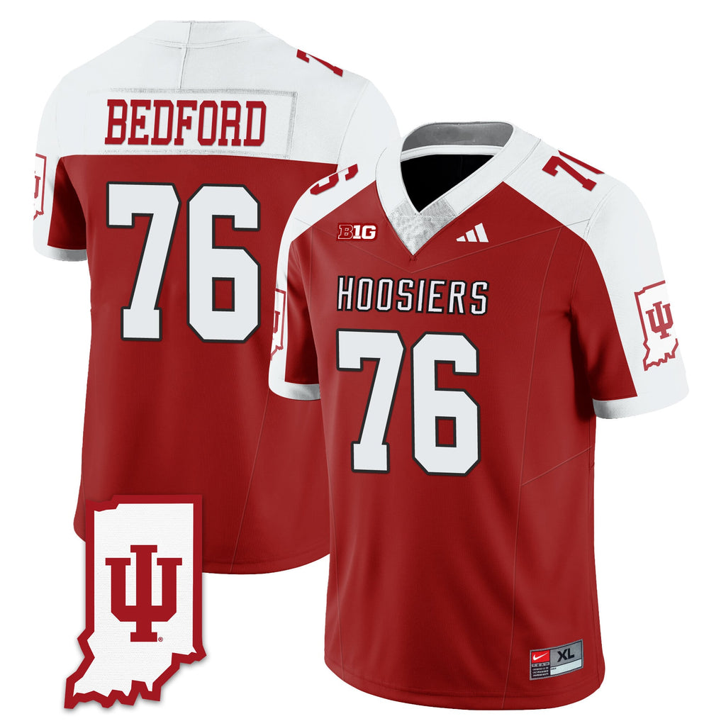Men's Indiana Hoosiers Football Jersey All Stitched - Indiana Map