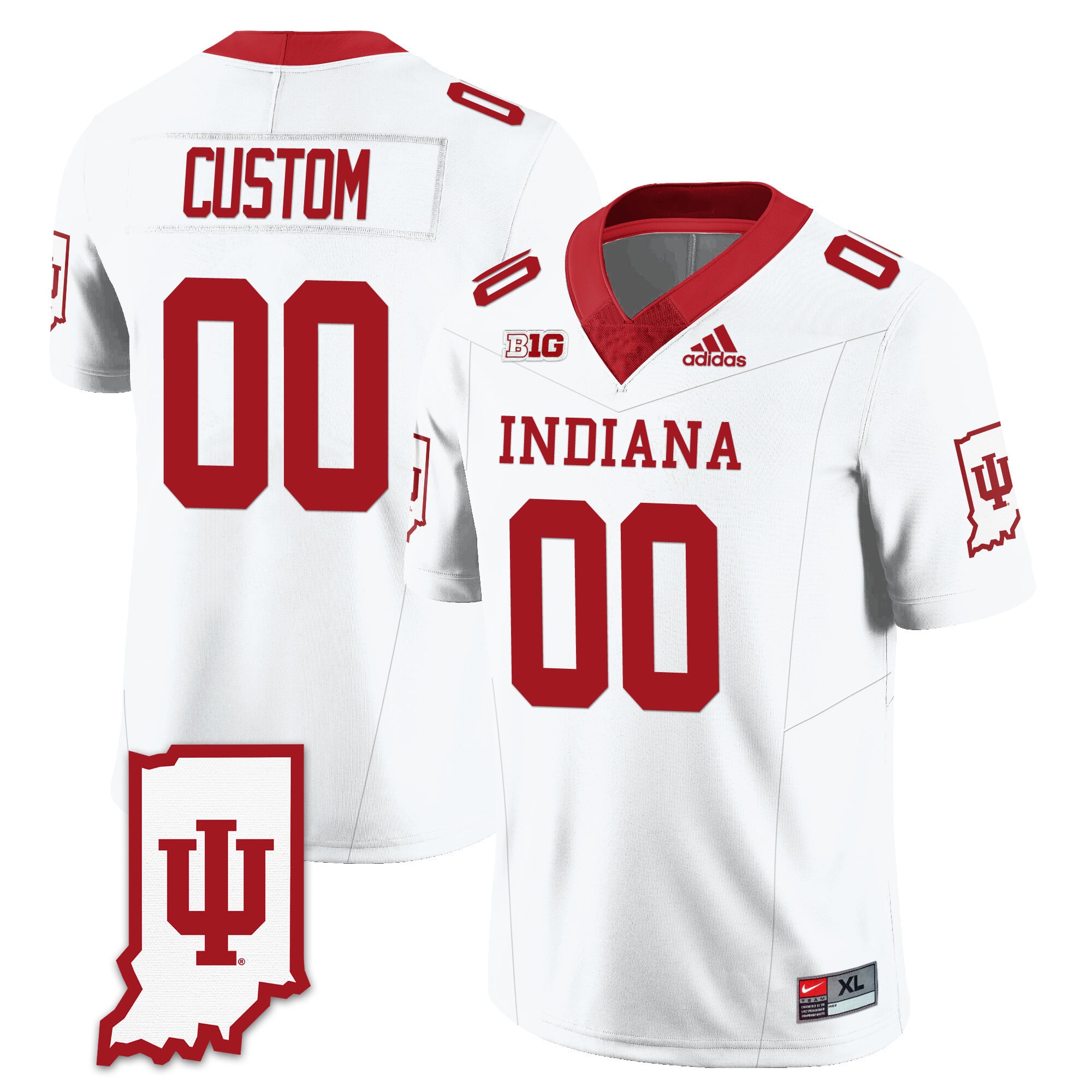 Men's Indiana Hoosiers Football Jersey All Stitched - Indiana Map