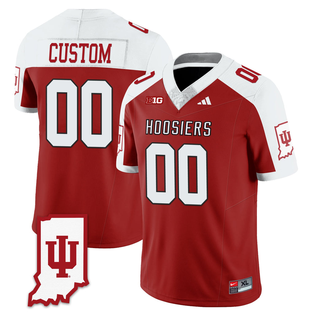 Men's Indiana Hoosiers Football Jersey All Stitched - Indiana Map