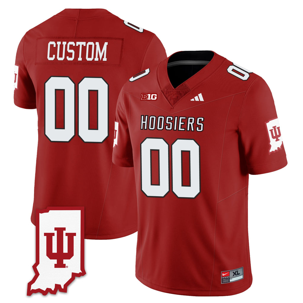 Men's Indiana Hoosiers Football Jersey All Stitched - Indiana Map