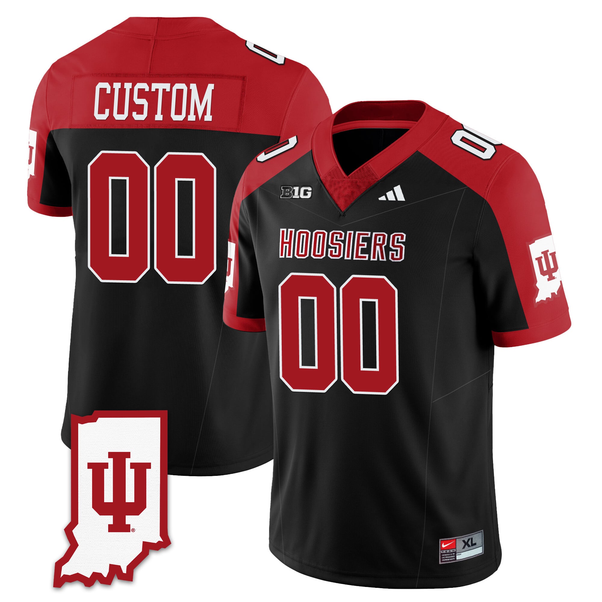 Men's Indiana Hoosiers Football Jersey All Stitched - Indiana Map