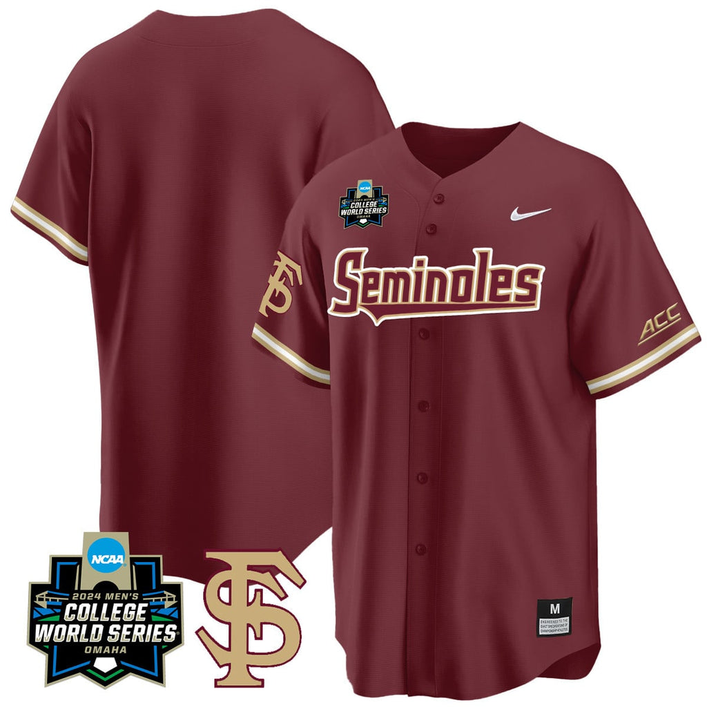 Men's Florida State Seminoles 2024 College World Series Vapor Premier Limited Jersey V1 - All Stitched