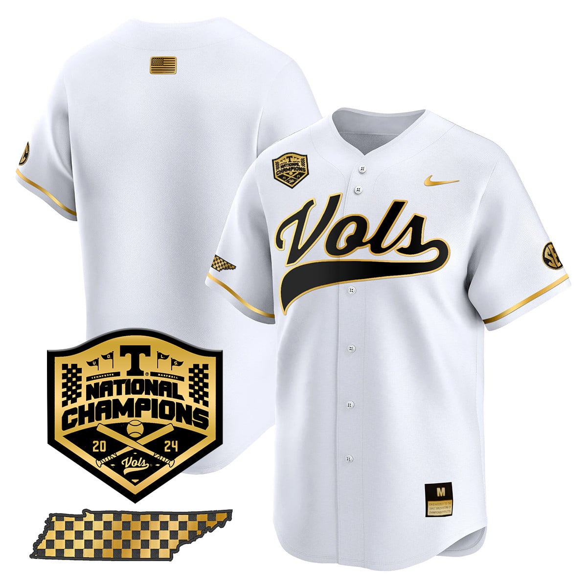 Men's Tennessee Volunteers 2024 National Champions Vapor Premier Limited Jersey - All Stitched