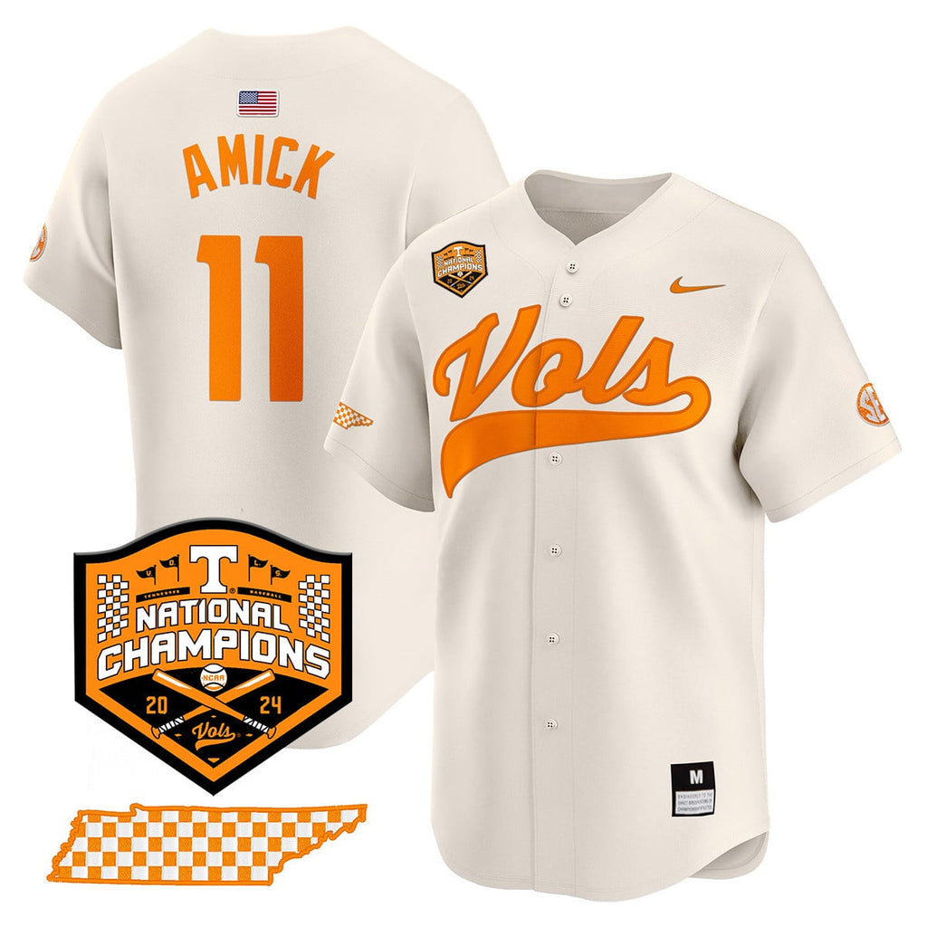Men's Tennessee Volunteers 2024 National Champions Vapor Premier Limited Jersey - All Stitched