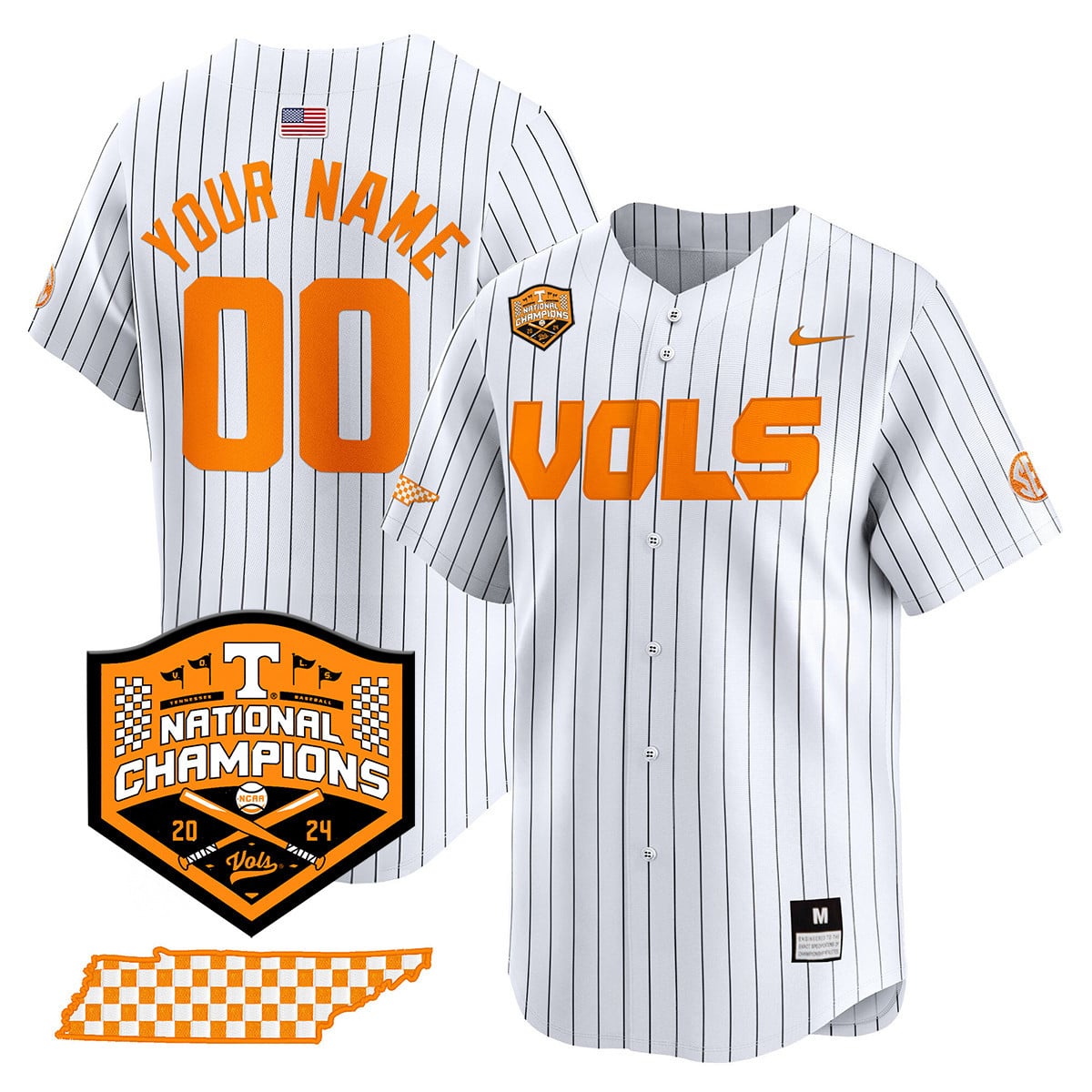 Custom Tennessee Volunteers 2024 National Champions Vapor Premier Limited Jersey V1 - All Stitched