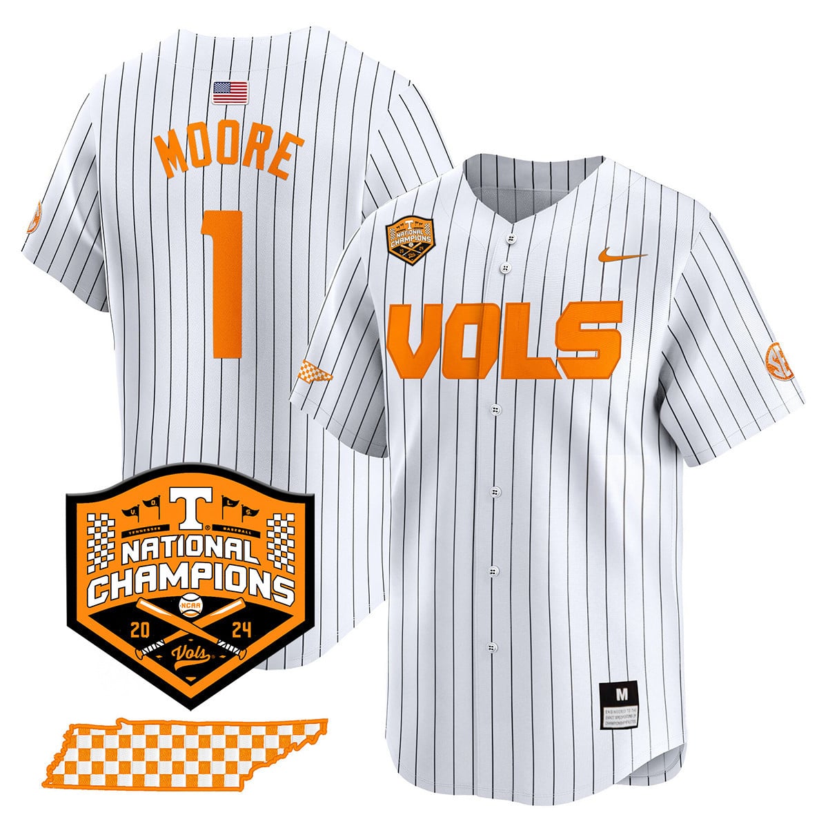 Women's Tennessee Volunteers 2024 National Champions Vapor Premier Limited Jersey V1 - All Stitched