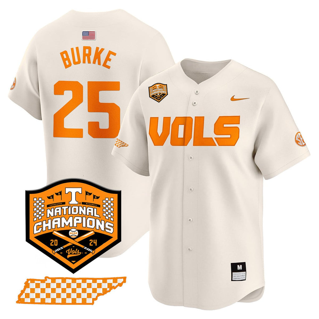 Men's Tennessee Volunteers 2024 National Champions Vapor Premier Limited Jersey V1 - All Stitched