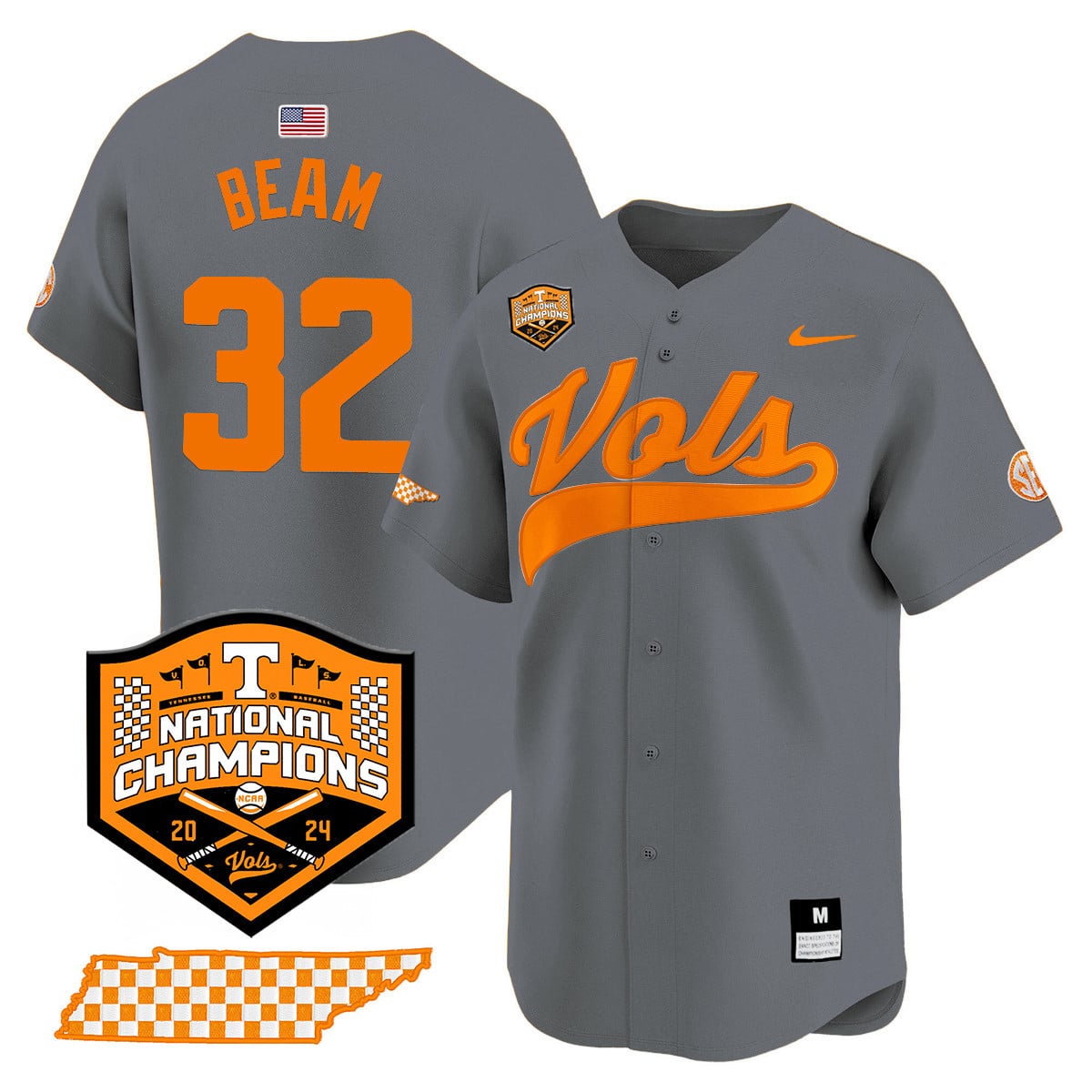 Women's Tennessee Volunteers 2024 National Champions Vapor Premier Limited Jersey - All Stitched