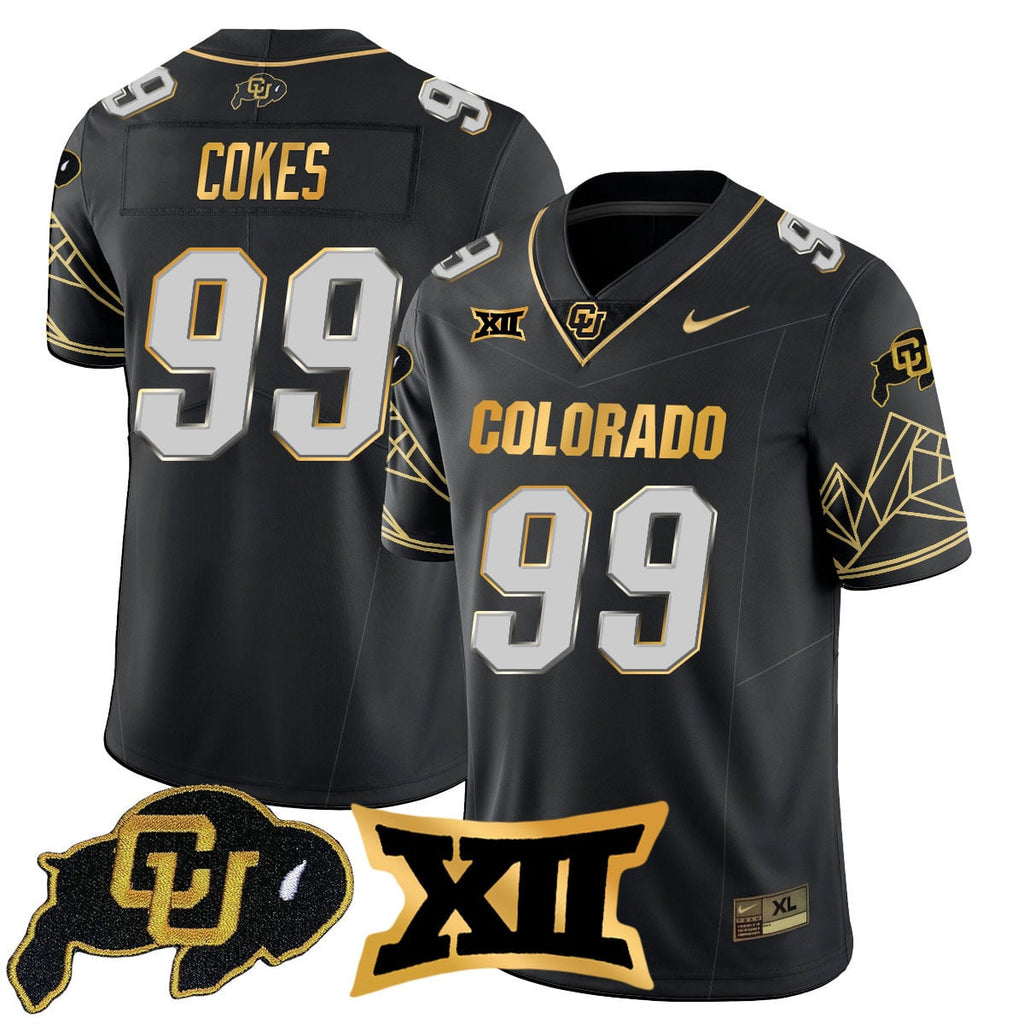 Men's Colorado Buffaloes 2024 Vapor Limited Gold Jersey N3 - All Stitched
