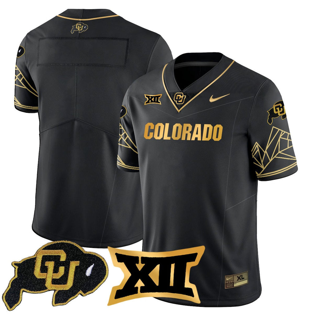 Men's Colorado Buffaloes 2024 Vapor Limited Gold Jersey N3 - All Stitched