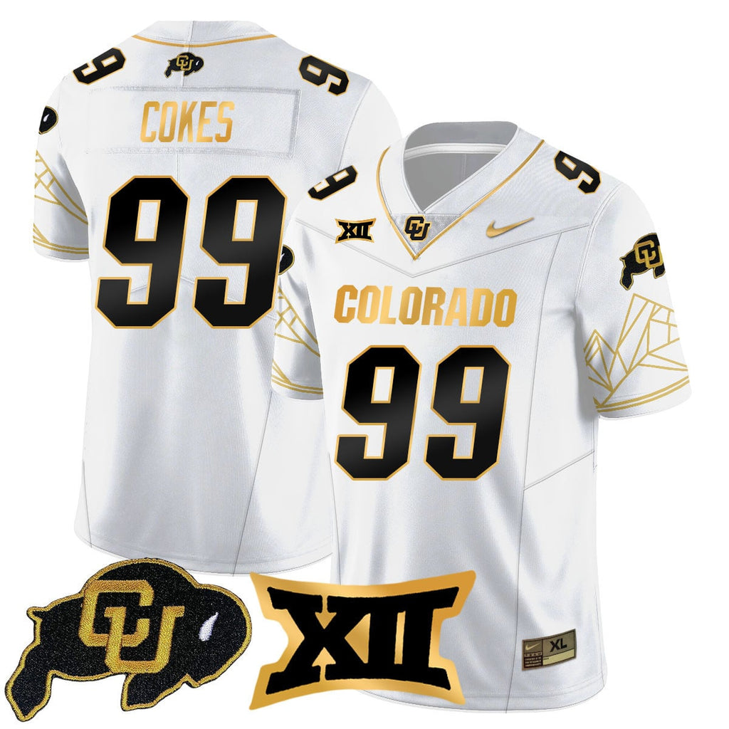 Men's Colorado Buffaloes 2024 Vapor Limited Gold Jersey N3 - All Stitched