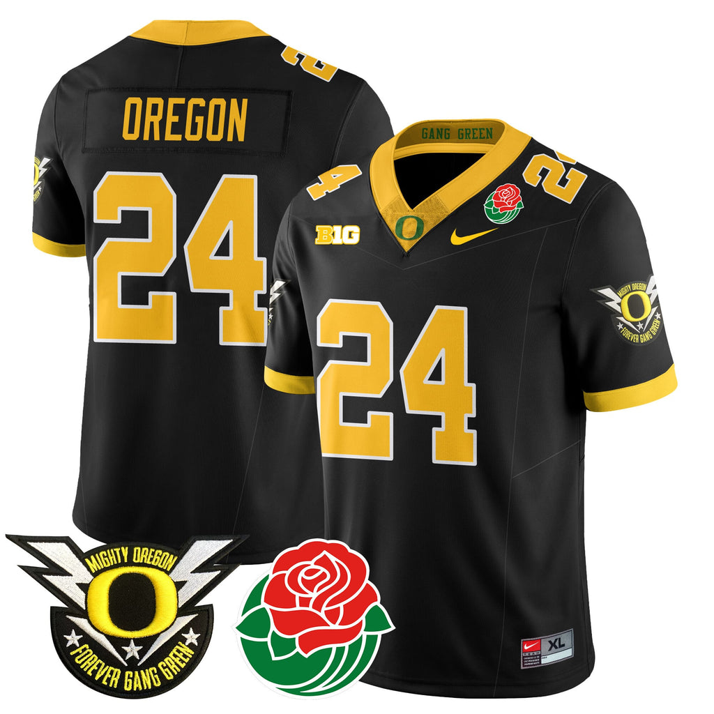 Men's Oregon Ducks 2024 Rose Bowl Jersey N2 - All Stitched 412VTHNJS003