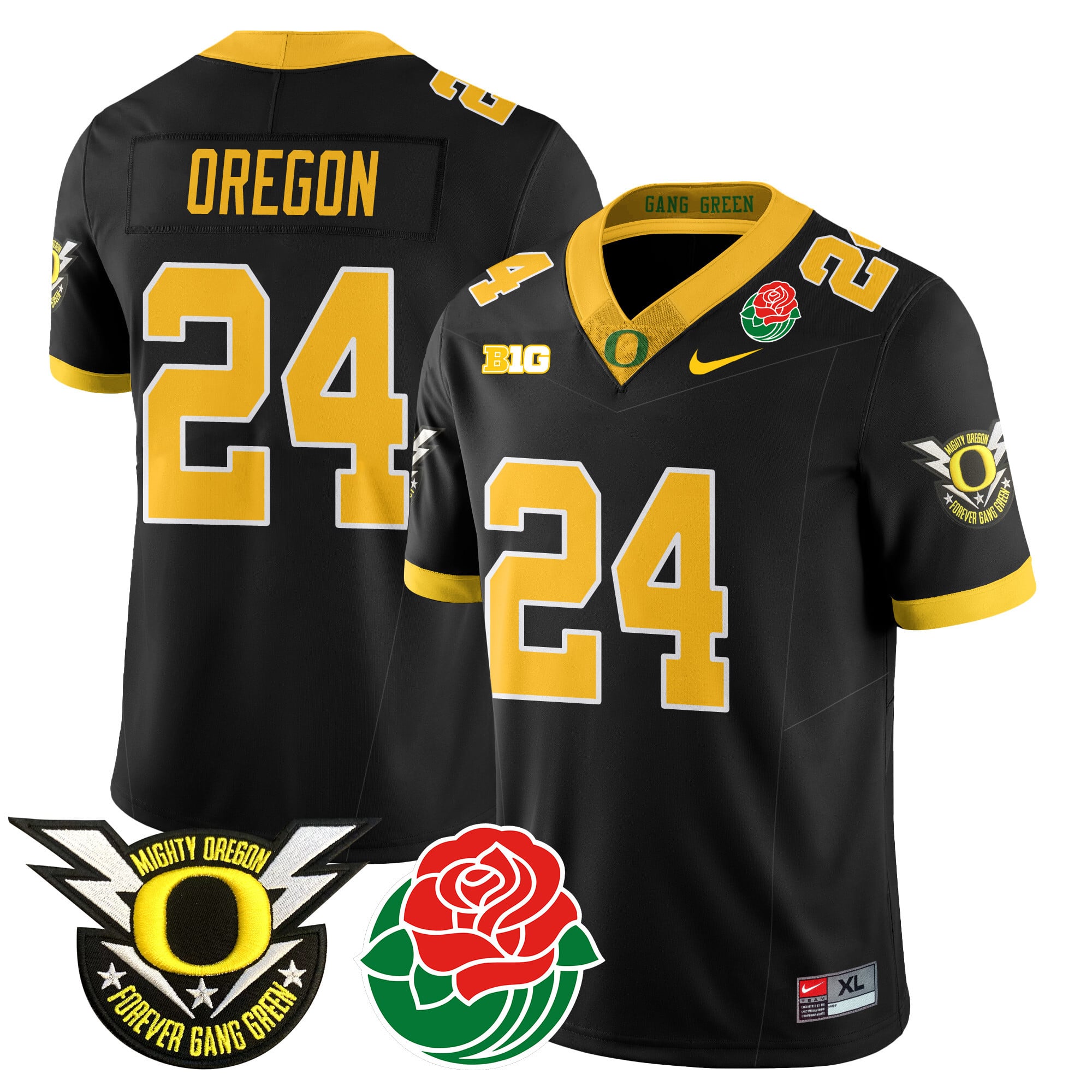 Men's Oregon Ducks 2024 Rose Bowl Jersey N2 - All Stitched 412VTHNJS003