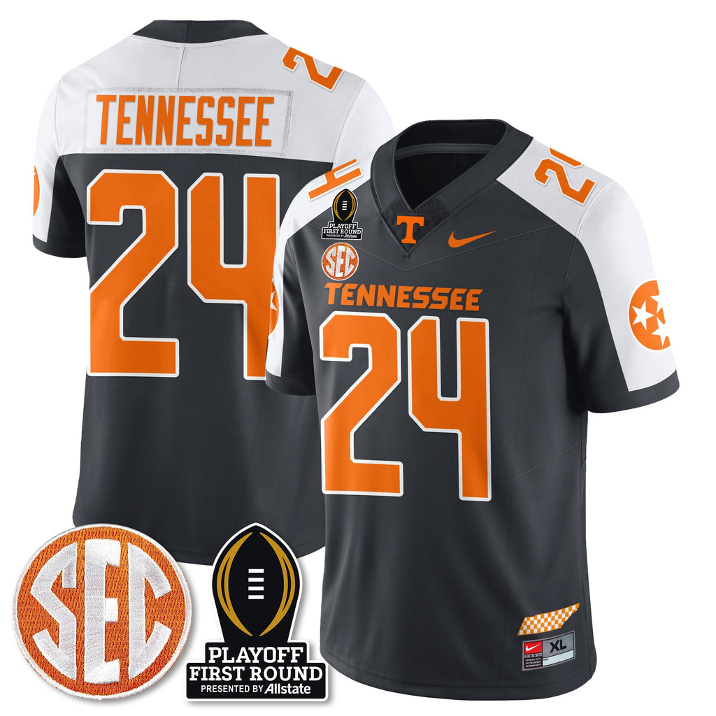 Men's Tennessee Volunteers Football Jersey - Playoff First Round Patch - All Stitched