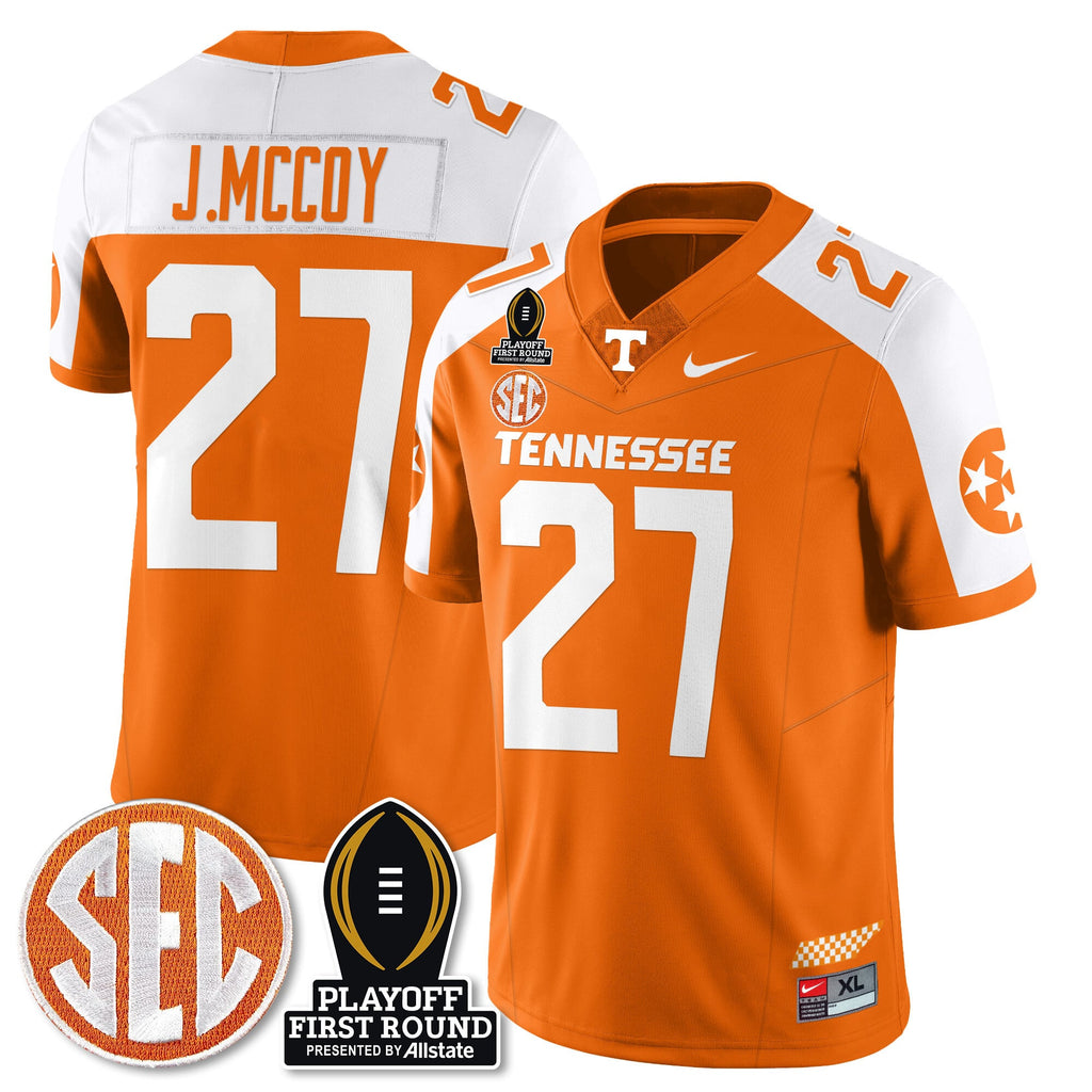 Men's Tennessee Volunteers Football Jersey - Playoff First Round Patch - All Stitched