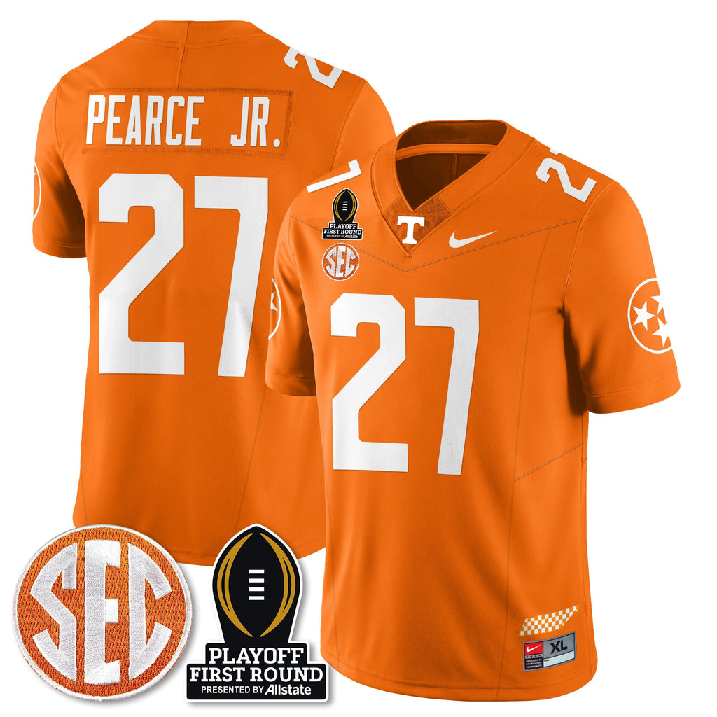 Men's Tennessee Volunteers Football Jersey - Playoff First Round Patch - All Stitched