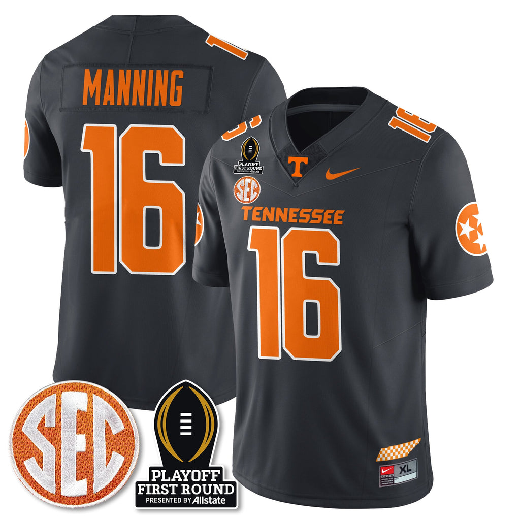 Men's Tennessee Volunteers Football Jersey - Playoff First Round Patch - All Stitched