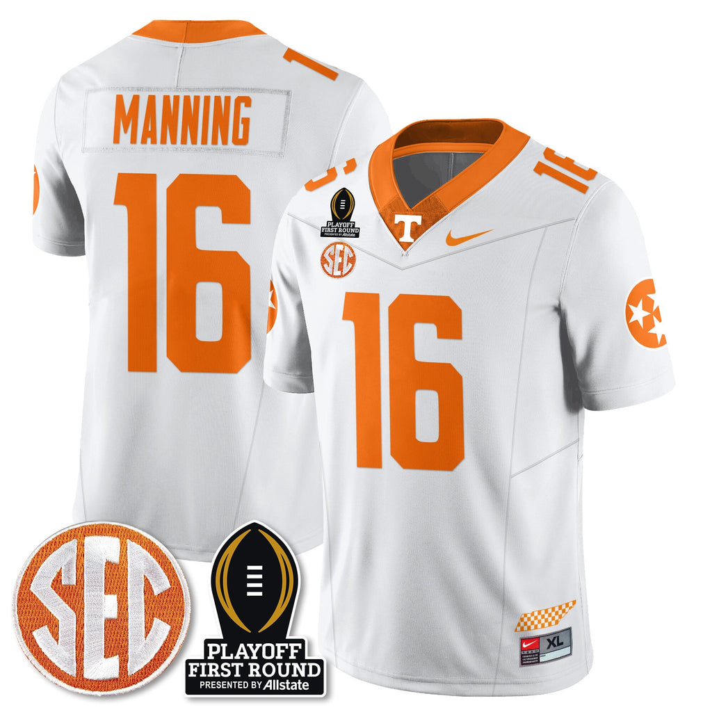 Men's Tennessee Volunteers Football Jersey - Playoff First Round Patch - All Stitched