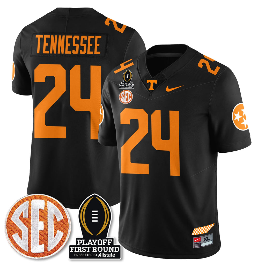 Men's Tennessee Volunteers Football Jersey - Playoff First Round Patch - All Stitched