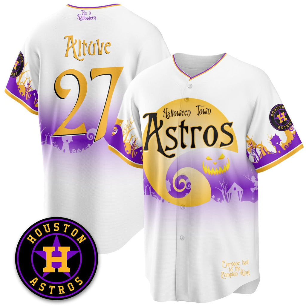 Houston Astros "Halloween Town" Limited Custom Jersey - Stitched