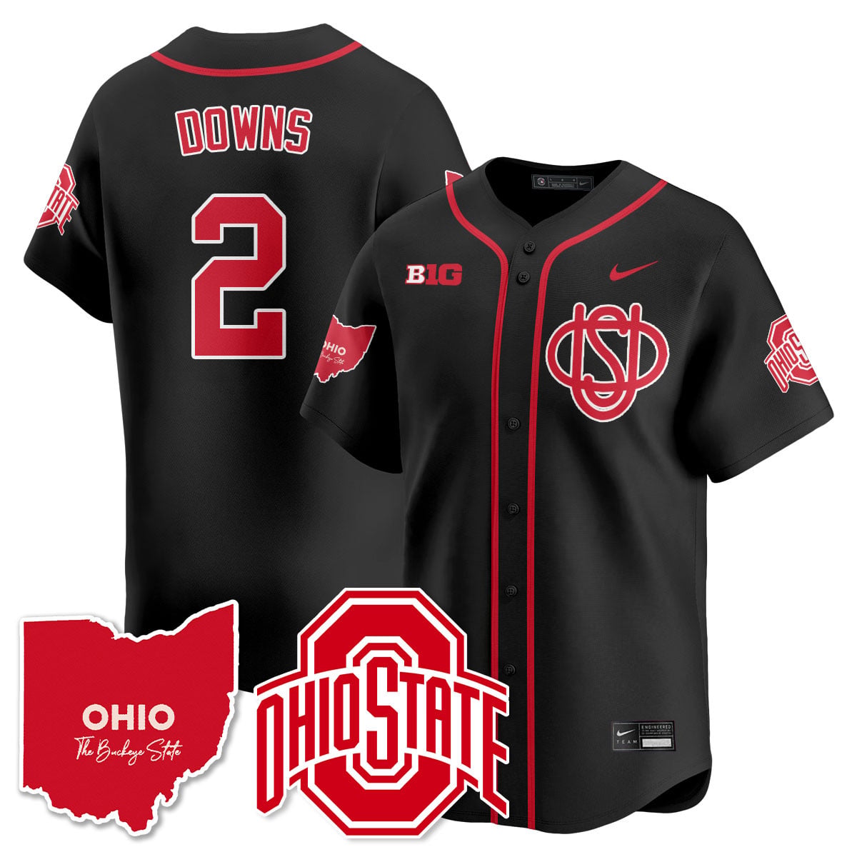 Women's Ohio State Buckeyes 2025 Wordmark Jersey - All Stitched