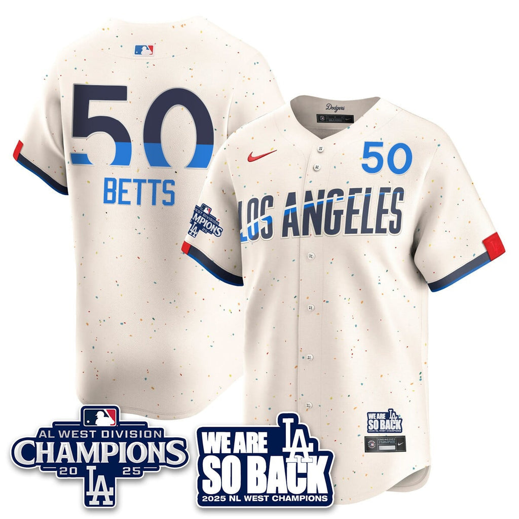 Men's Los Angeles Dodgers 2025 NL West Division Champions Jersey - All Stitched