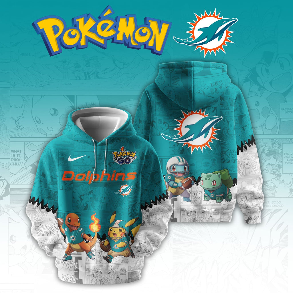 MIA Dolphins Special Pokemon Limited Edition Hoodie