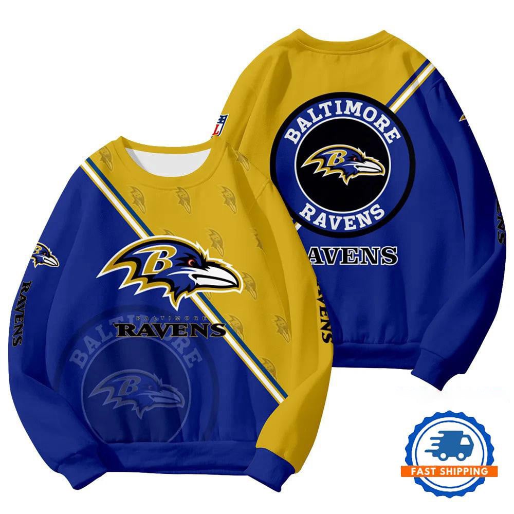 BAL Ravens Football Team Round Neck Sweatshirt