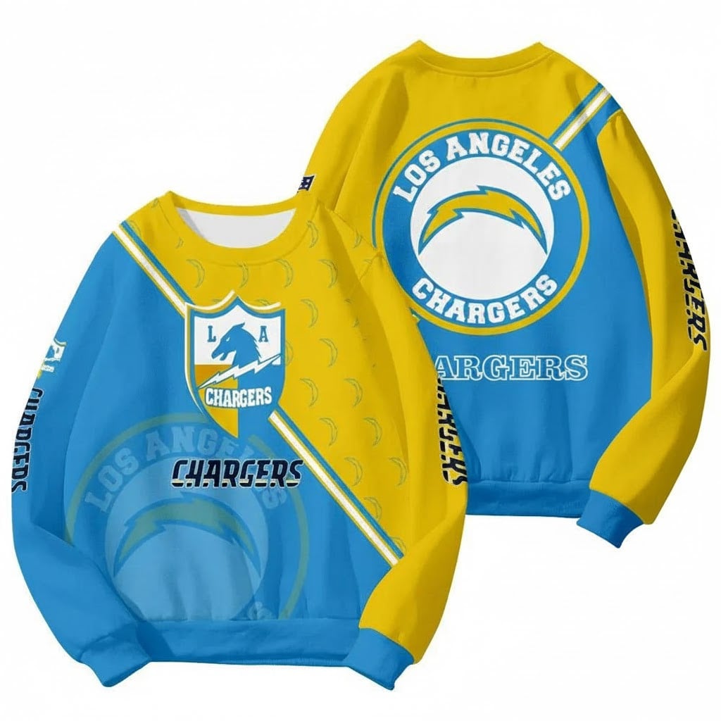 LAC Chargers Football Team Round Neck Sweatshirt