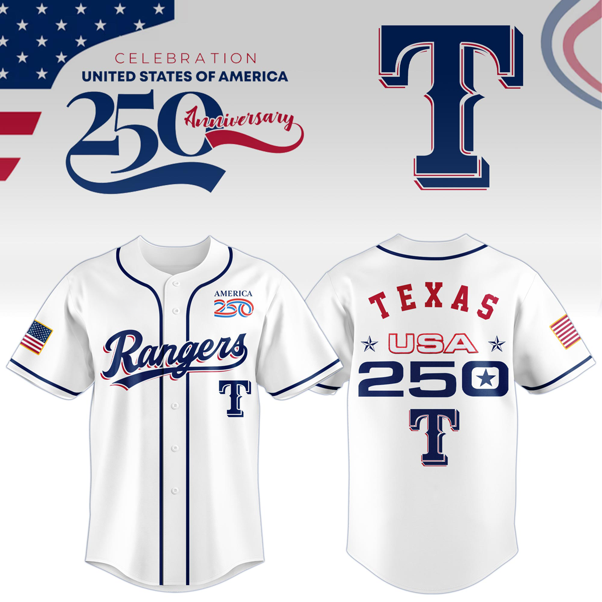 Texas Rangers x Celebration USA 250 Anniversary
