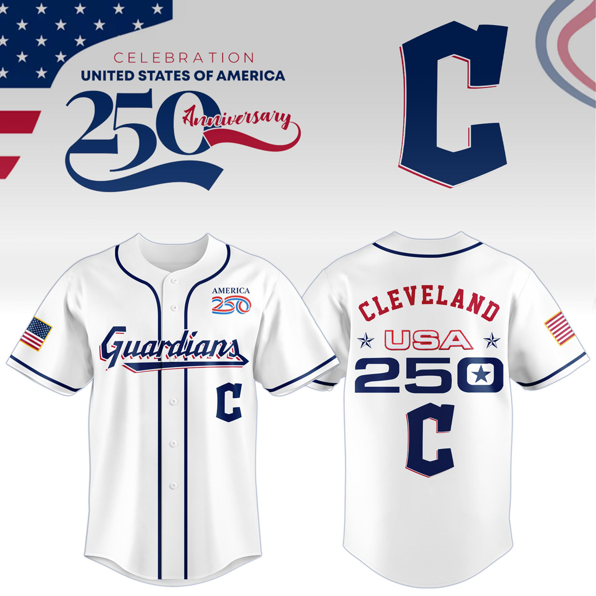 Cleveland Guardians x Celebration USA 250 Anniversary