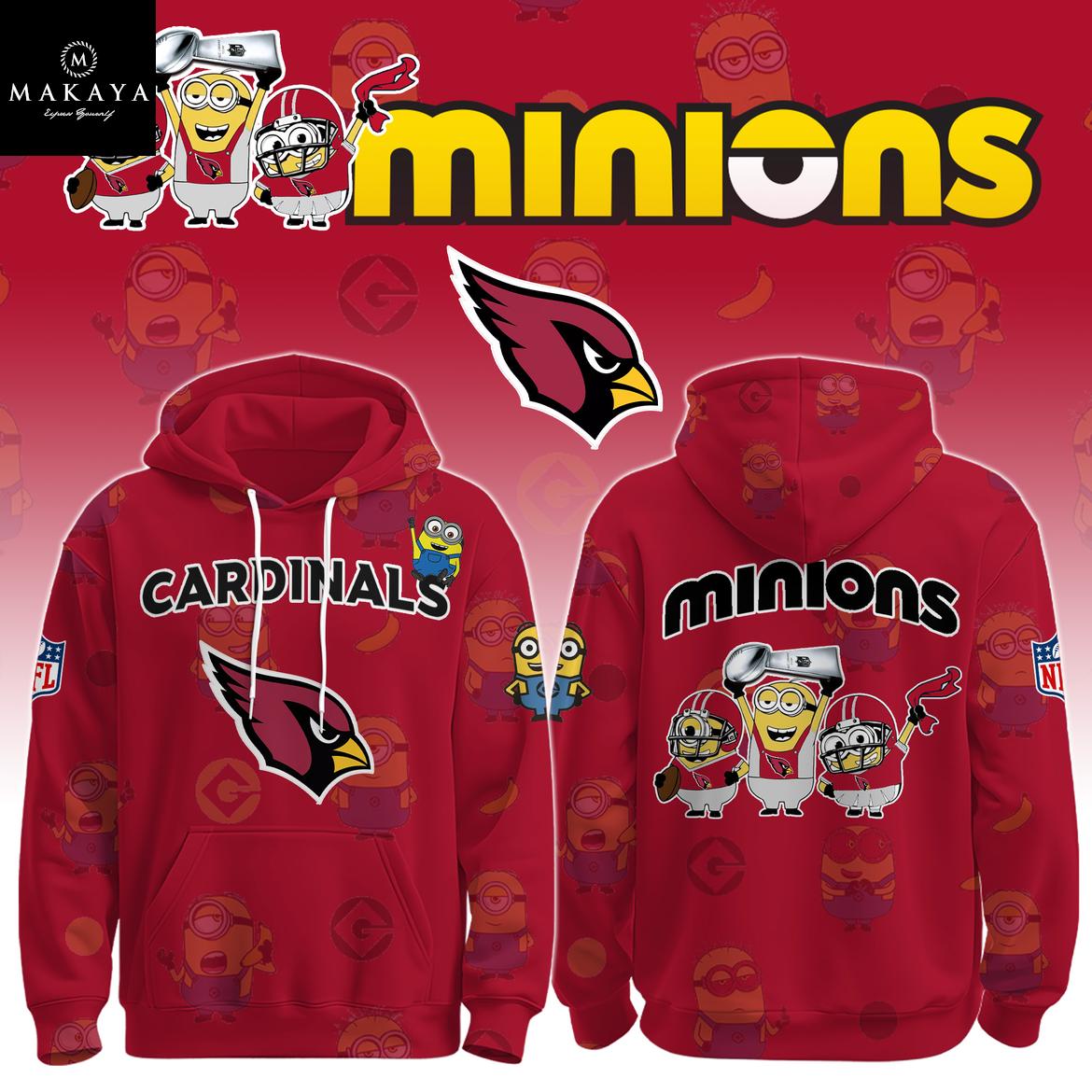 Arizona Cardinals x Minions Celebrate NFL Holiday Game 2025 Hoodie T-Shirt