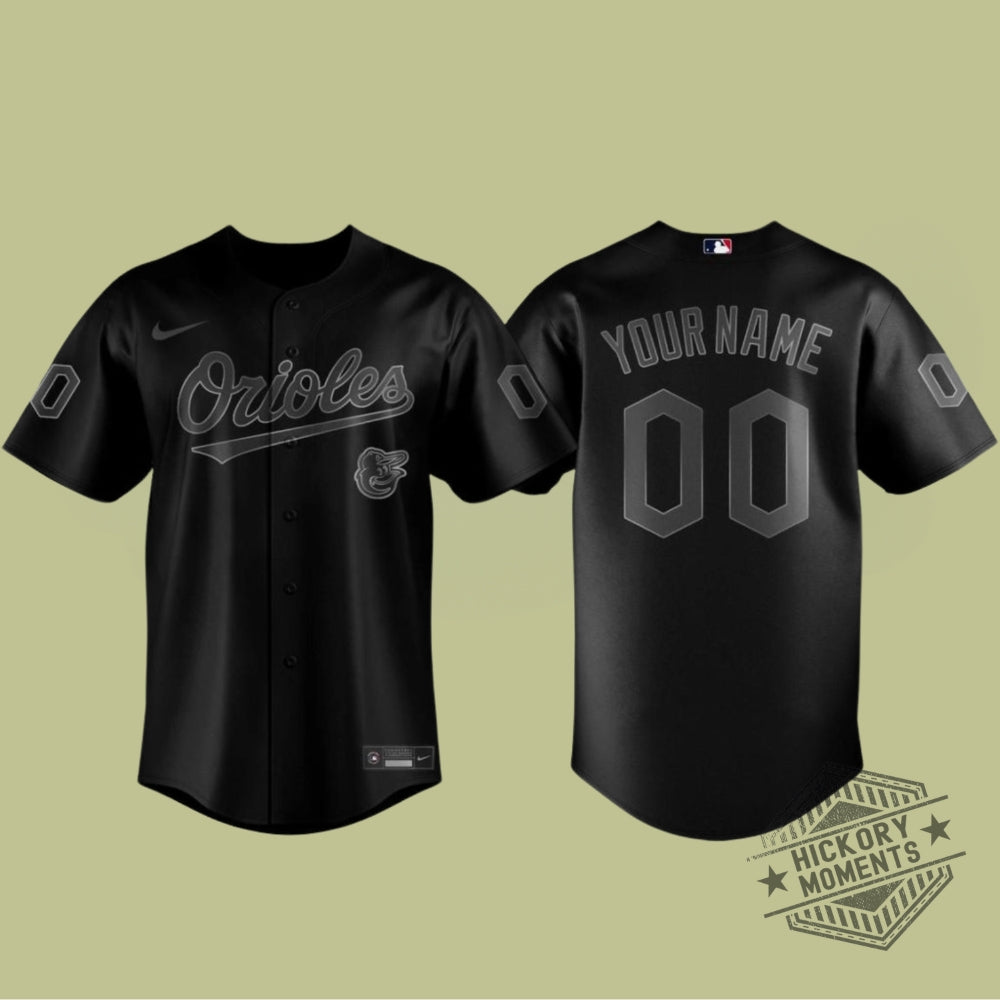 Baltimore Orioles Blackout Night X Mlb 2026 Personalized Baseball Jersey