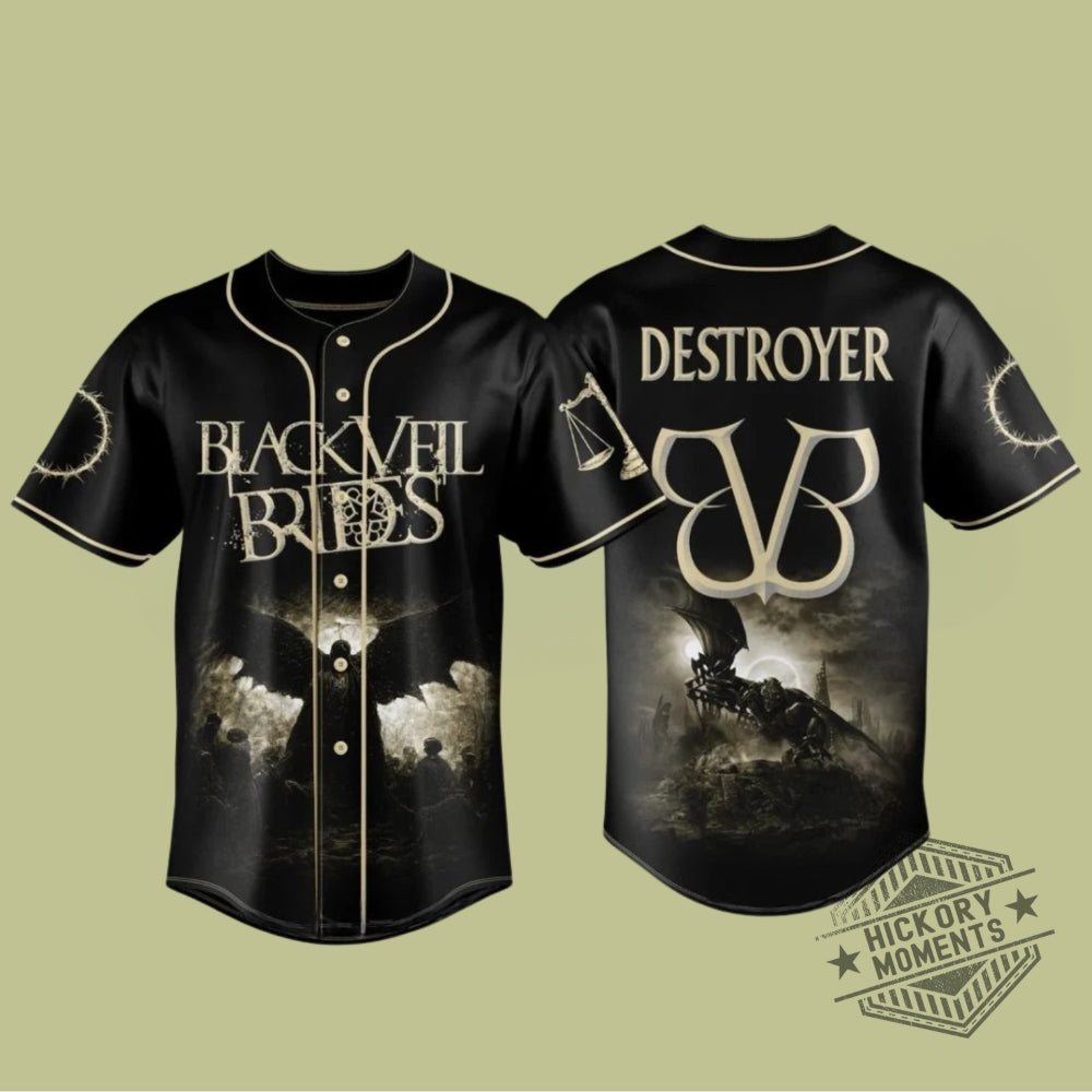 Black Veil Brides From Ashes To New Tour 2026 Special Edition Baseball Jersey
