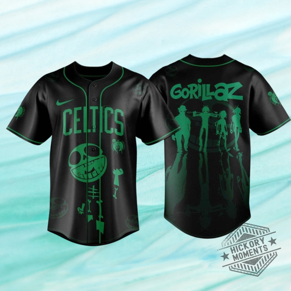 Boston Celtics X Gorillaz The Mountain Tour 2026 Baseball Jersey