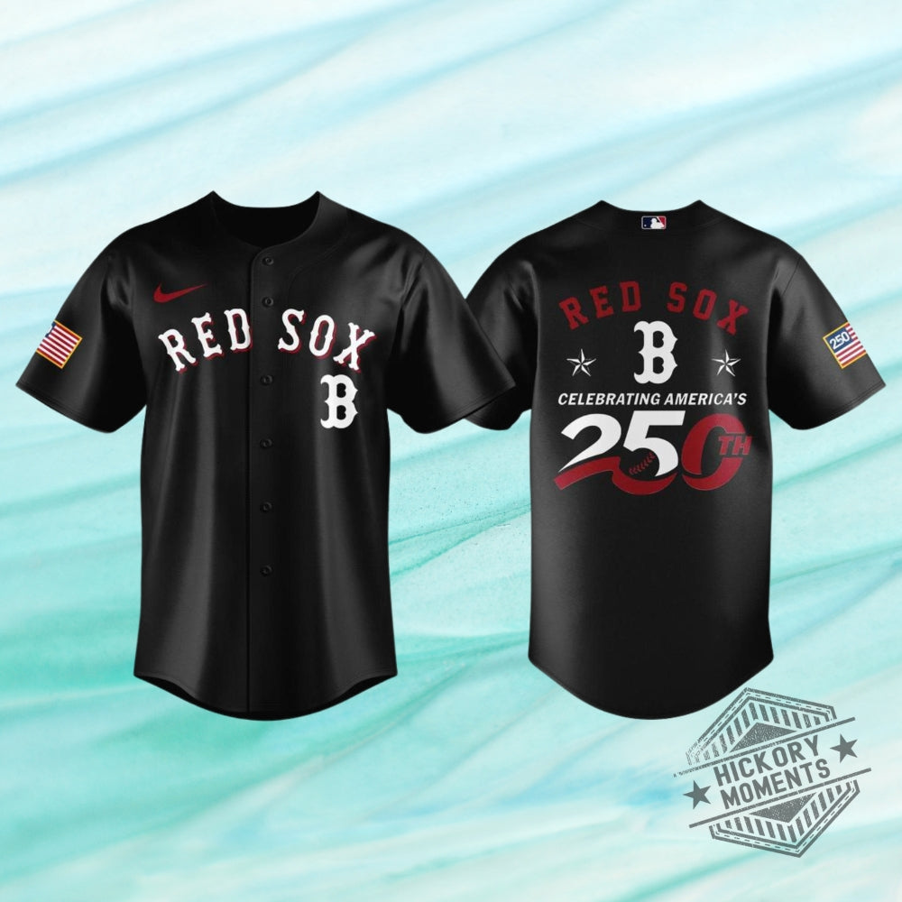 Boston Red Sox 2026 Celebrating Americas 250Th Black Baseball Jersey