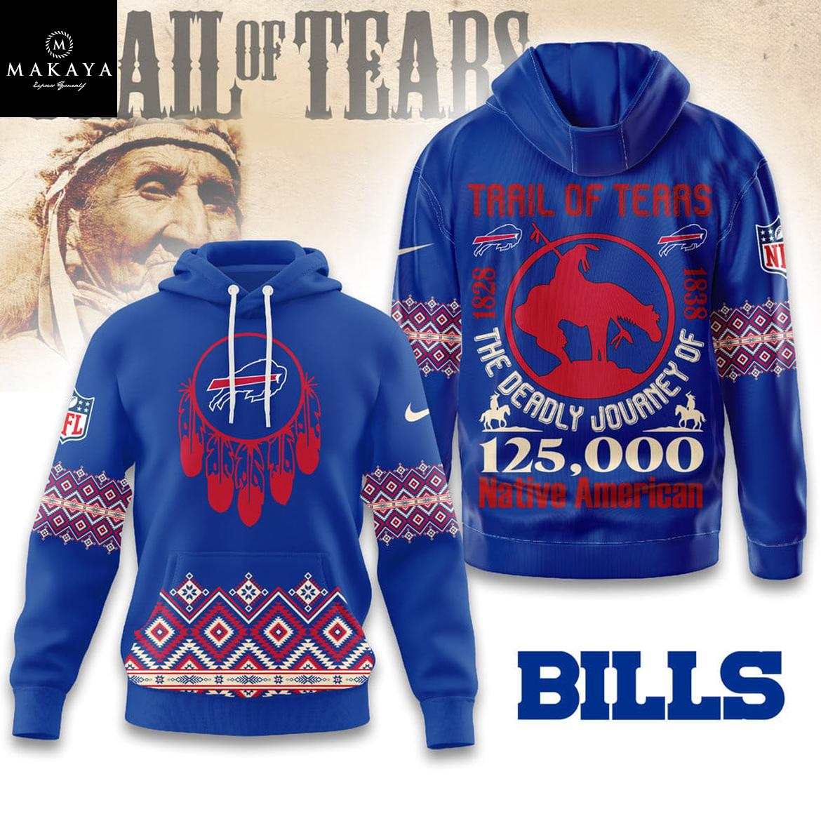 Buffalo Bills NFL Native American Journey 2025 The Trail Of Tears Hoodie