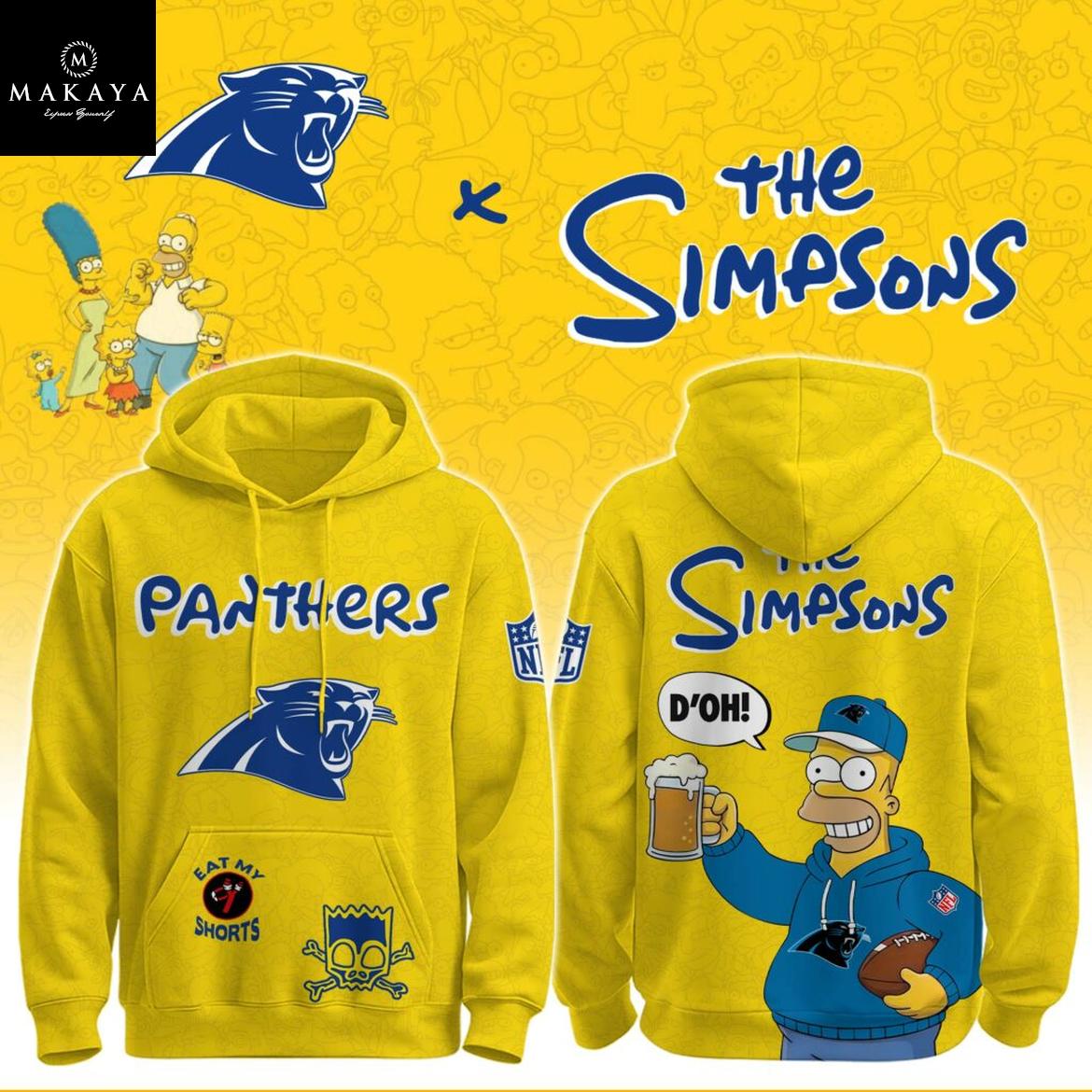 Carolina Panthers The Simpsons NFL Crossover 2025 Hoodie T-Shirt