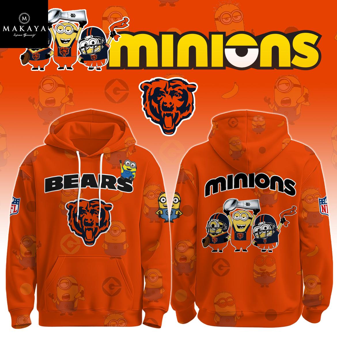 Chicago Bears x Minions Celebrate NFL Holiday Game 2025 Hoodie T-Shirt