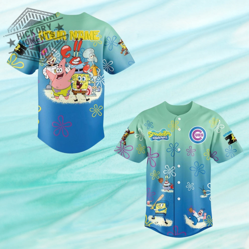 Chicago Cubs Spongebob 25Th Anniversary 2026 Personalized Baseball Jersey