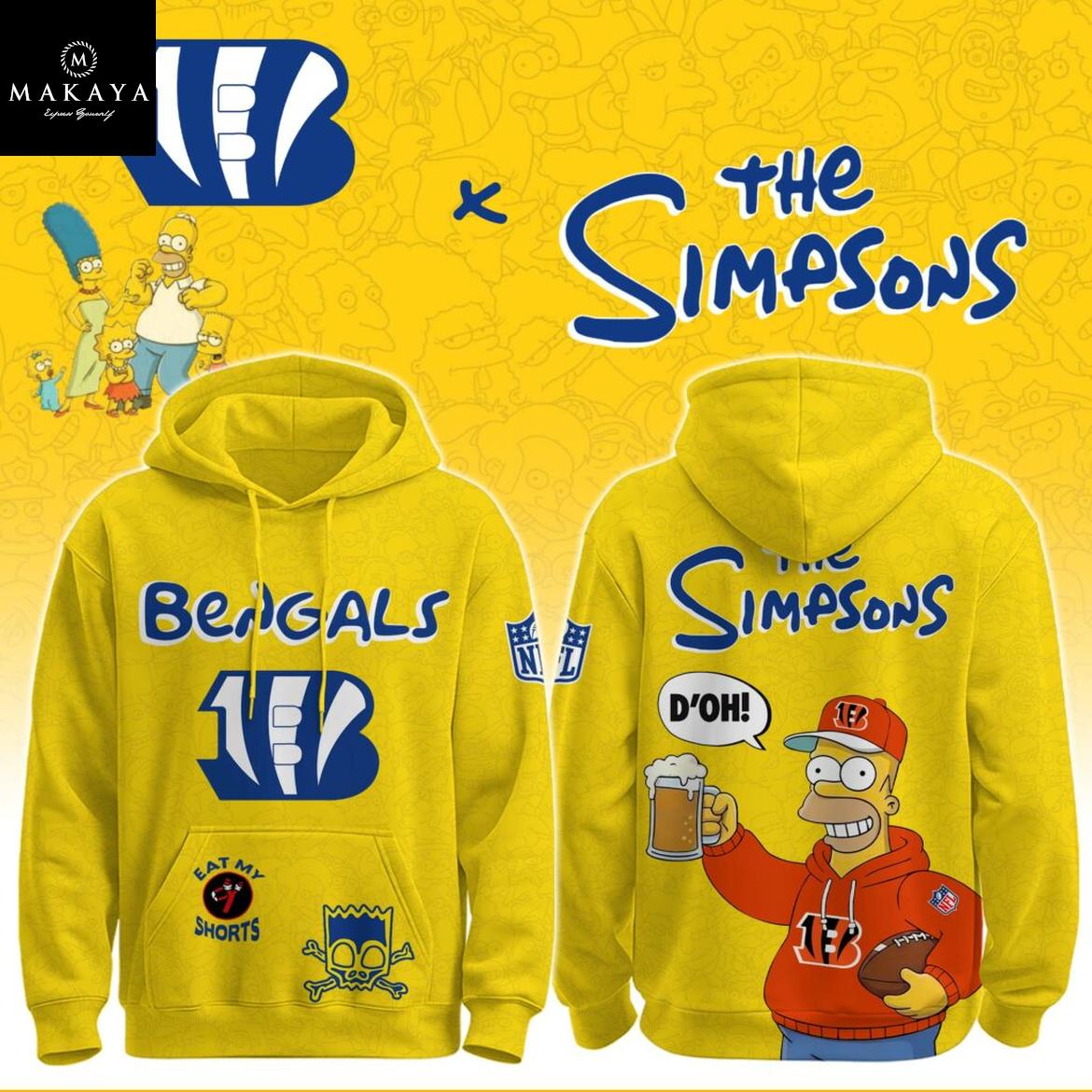 Cincinnati Bengals The Simpsons NFL Crossover 2025 Hoodie T-Shirt