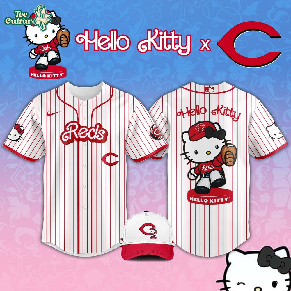 Cincinnati Reds MLB Hello Kitty Night 2026 Exclusive Jersey