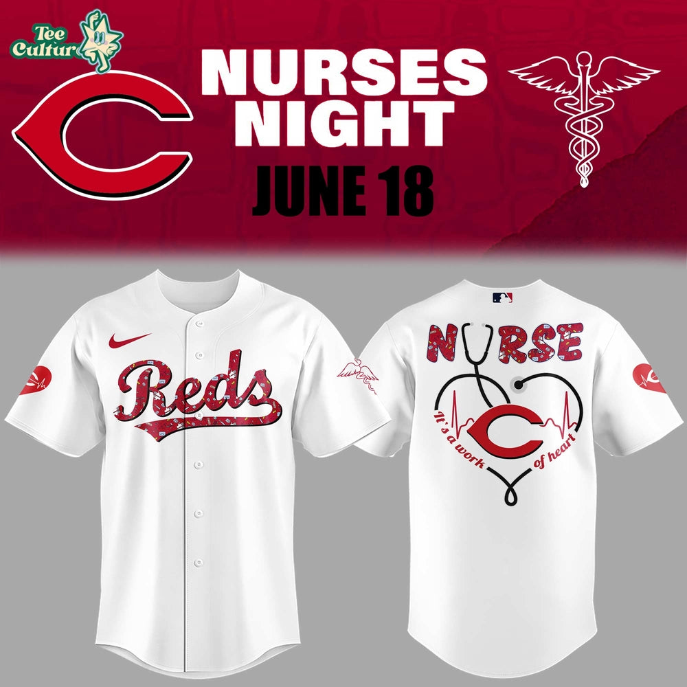 Cincinnati Reds MLB Nurses Night 2026 Commemorative Jersey