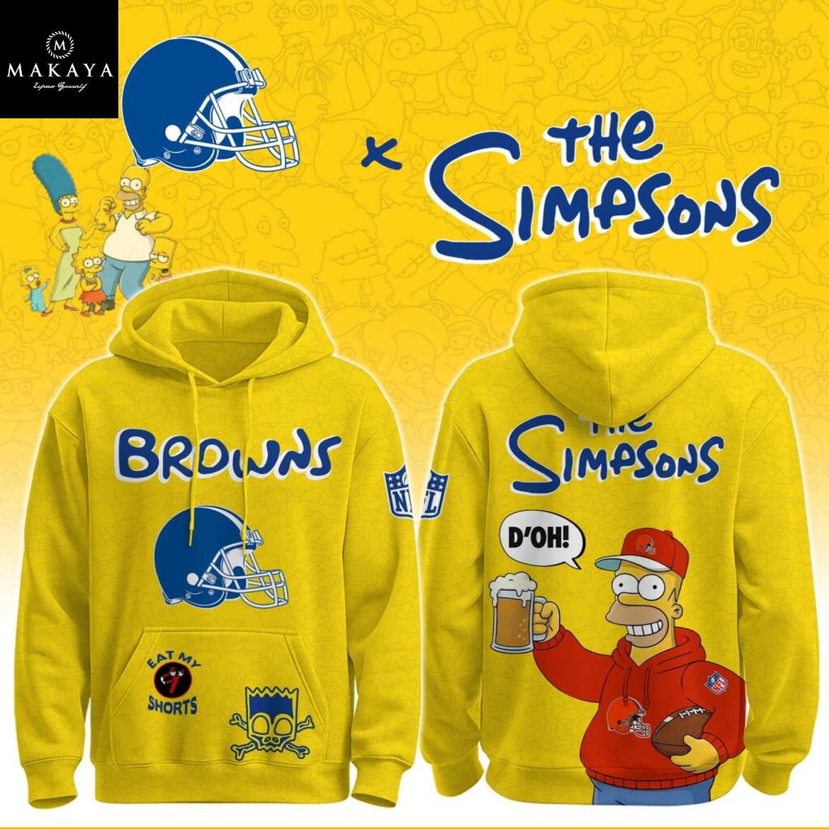 Cleveland Browns The Simpsons NFL Crossover 2025 Hoodie T-Shirt